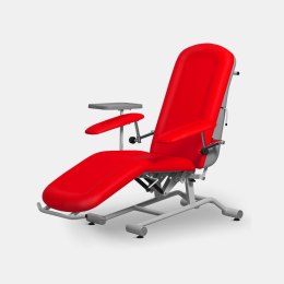 UBM FOZA DONA CZERWONY 11 Fotel zabiegowy, do dializ, chemioterapii i pobierania krwi