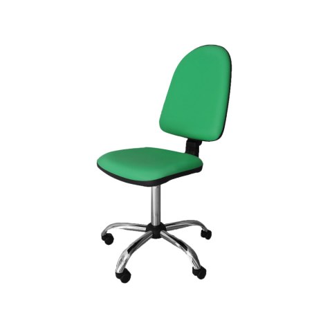 UBM KL-1 CHROM ZIELONY 21 Fotel lekarski, podstawa chromowana, wysokość 59-78 cm