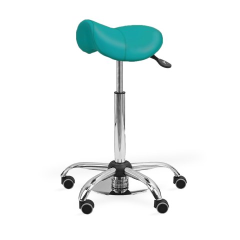 UBM MEDICA STS SELEDYNOWY 05 Taboret medyczny z nożną regulacją wysokości, tapicerowany