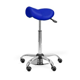 UBM MEDICA STS GRANATOWY 08 Taboret medyczny z nożną regulacją wys., tapicerowany