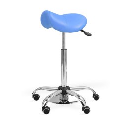 UBM MEDICA STS NIEBIESKI 07 Taboret medyczny z nożną regulacją wys., tapicerowany