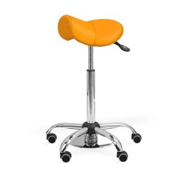 UBM MEDICA STS POMARAŃCZOWY 17 Taboret medyczny z regulacją wysokości, tapicerowany