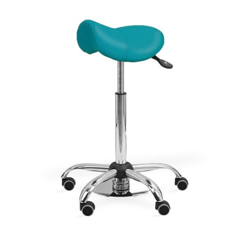 UBM MEDICA STS ZIELEŃ MEDYCZNA 06 Taboret medyczny z regulacją nożną, tapicerowany