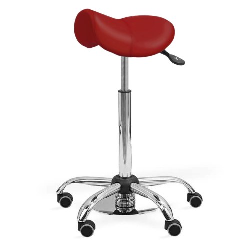 UBM ERGO STS BORDOWY 18 Taboret medyczny siodłowy tapicerowany z podnóżkiem