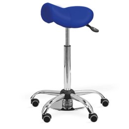 UBM ERGO STS GRANATOWY 08 Taboret medyczny siodłowy z podnóżkiem, tapicerowany