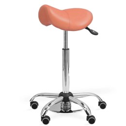 UBM ERGO STS ŁOSOSIOWY 13 Taboret medyczny siodłowy z podnóżkiem, tapicerowany