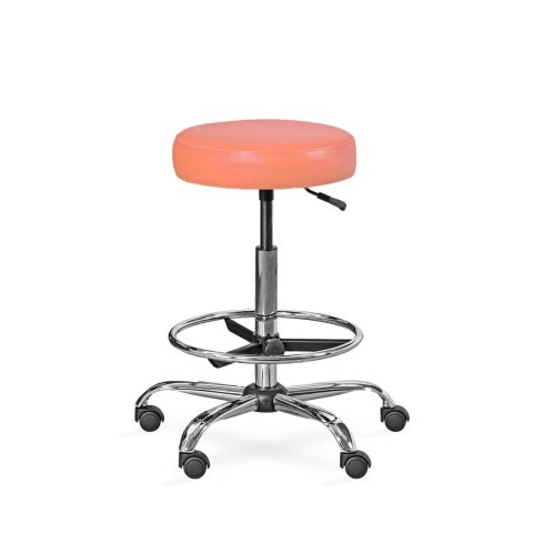 UBM LEKO-1 ŁOSOSIOWY 13 Taboret lekarski z podnóżkiem, wys. 59-78 cm, metalowy stelaż