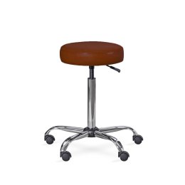 UBM LEKO BRĄZOWY 09 Taboret lekarski, miękkie siedzisko, metalowa podstawa