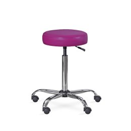 UBM LEKO FUKSJOWY 19 Taboret lekarski, stabilna podstawa metalowa i miękkie siedzisko