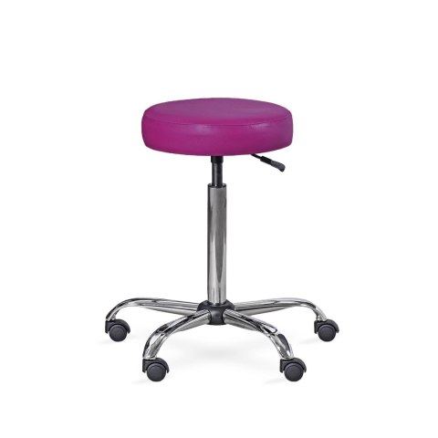 UBM LEKO FUKSJOWY 19 Taboret lekarski, stabilna podstawa metalowa i miękkie siedzisko