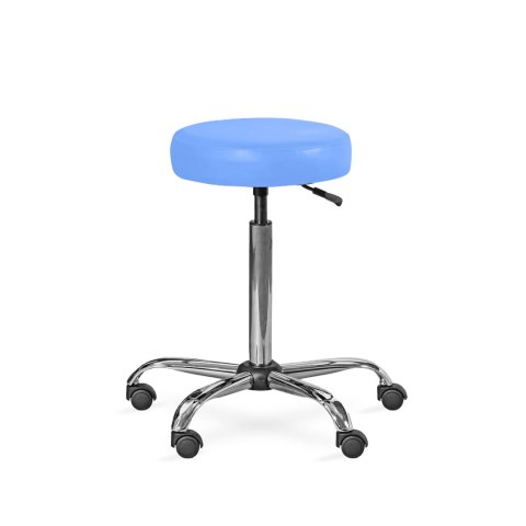 UBM LEKO NIEBIESKI 07 Taboret lekarski, regulowany, z miękkim siedziskiem
