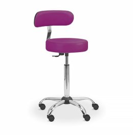 UBM LEKO-OP FUKSJOWY 19 Taboret lekarski z oparciem, regulacja wysokości