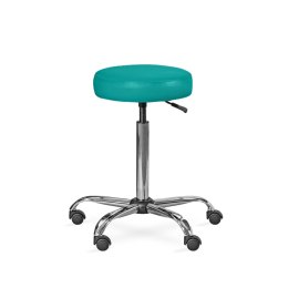 UBM LEKO SELEDYNOWY 05 Taboret lekarski, metalowa podstawa Ø 60cm, regulacja 59-78 cm