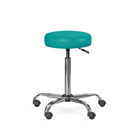UBM LEKO SELEDYNOWY 05 Taboret lekarski, metalowa podstawa Ø 60cm, regulacja 59-78 cm