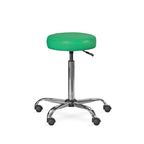 UBM LEKO ZIELONY 21 Taboret lekarski, miękkie siedzisko, metalowa podstawa