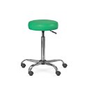 UBM LEKO ZIELONY 21 Taboret lekarski, miękkie siedzisko, metalowa podstawa