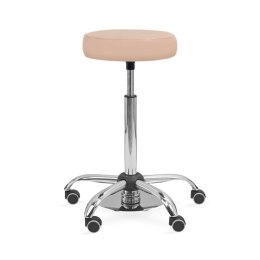 UBM MEDICA BEŻOWY 03 Siedzisko tapicerowane z nożną regulacją wysokości