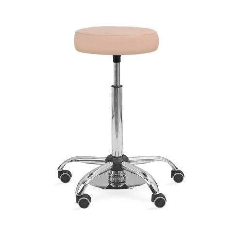 UBM MEDICA BEŻOWY 03 Siedzisko tapicerowane z nożną regulacją wysokości