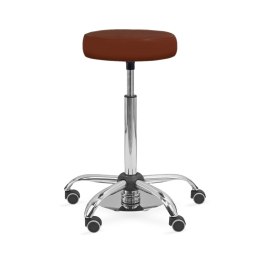 UBM MEDICA BRĄZOWY 09 Siedzisko tapicerowane z nożną regulacją wysokości