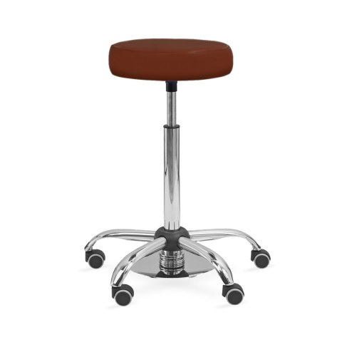 UBM MEDICA BRĄZOWY 09 Siedzisko tapicerowane z nożną regulacją wysokości