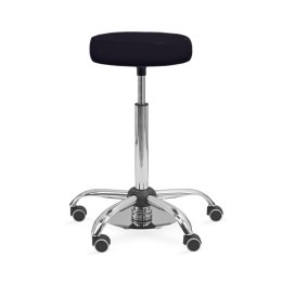 UBM MEDICA CZARNY 10 Siedzisko tapicerowane z nożną regulacją wysokości