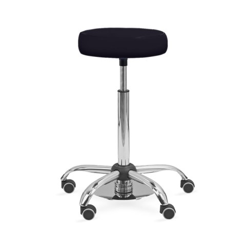 UBM MEDICA CZARNY 10 Siedzisko tapicerowane z nożną regulacją wysokości