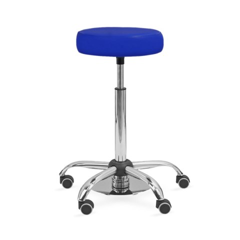 UBM MEDICA GRANATOWY 08 Siedzisko tapicerowane z nożną regulacją wysokości