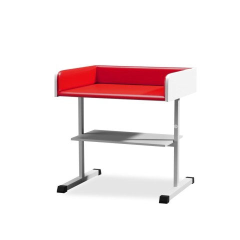 UBM SBN-P CZERWONY 11 Stół do badania niemowląt z dolną półką, plastikowe osłony