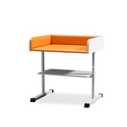 UBM SBN-P POMARAŃCZOWY Stół do badania niemowląt z półką, osłony boczne, 960 × 750 mm
