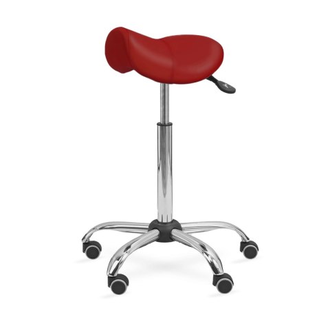 UBM ERGO STS BORDOWY 18 Taboret tapicerowany, siedzisko siodło z regulacją