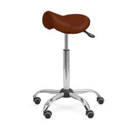 UBM ERGO STS BRĄZOWY 09 Taboret tapicerowany, siedzisko siodło z regulacją