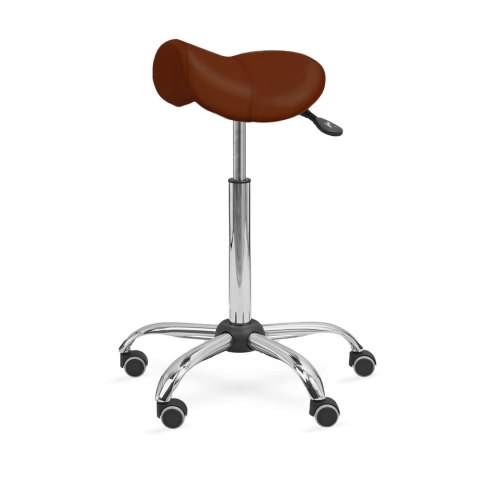 UBM ERGO STS BRĄZOWY 09 Taboret tapicerowany, siedzisko siodło z regulacją