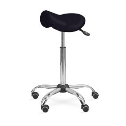 UBM ERGO STS CZARNY 10 Taboret tapicerowany, siodło, z regulacją