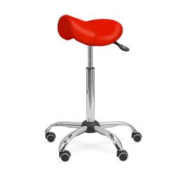 UBM ERGO STS CZERWONY 11 Taboret medyczny siodłowy, tapicerowany