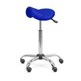 UBM ERGO STS GRANATOWY 08 Taboret medyczny, tapicerowany siodłowy, regulowany