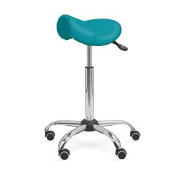 UBM ERGO STS ZIELEŃ MEDYCZNA 06 Taboret medyczny siodłowy, tapicerowany z regulacją