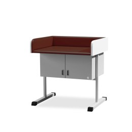 UBM SBN-S BRĄZ 09 Stół do badania niemowląt z szafką, osłony i uchwyt na prześcieradło