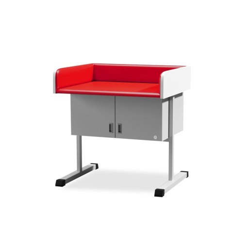 UBM SBN-S CZERWONY 11 Stół do badania niemowląt z szafką, powierzchnia z osłonami