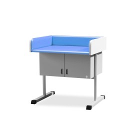 UBM SBN-S NIEBIESKI 07 Stół do badania niemowląt z szafką, z osłonami bocznymi