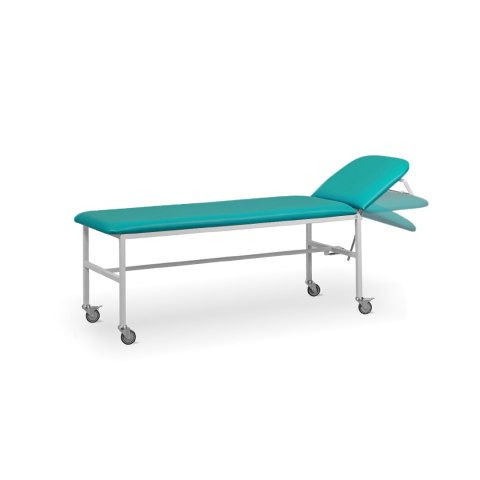 UBM SR-M SELEDYNOWY 05 Stół rehabilitacyjny z regulowanym wezgłowiem i kółkami