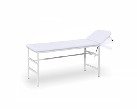 UBM SR-P BIAŁY 01 Kozetka lekarska podwyższana z wieszakiem, stół rehabilitacyjny