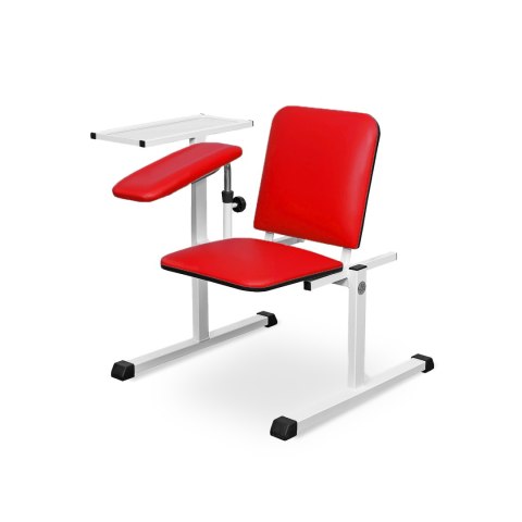 UBM ST-01 CZERWONY 11 Fotel do pobierania krwi, z ruchomym oparciem i podłokietnikami