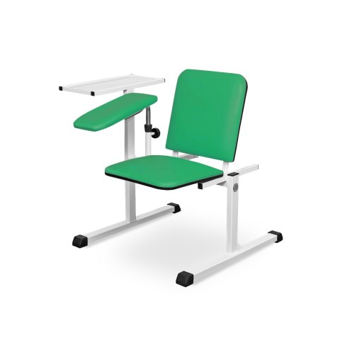 UBM ST-01 ZIELONY 21 Fotel do pobierania krwi, medyczne stanowisko z regulacją