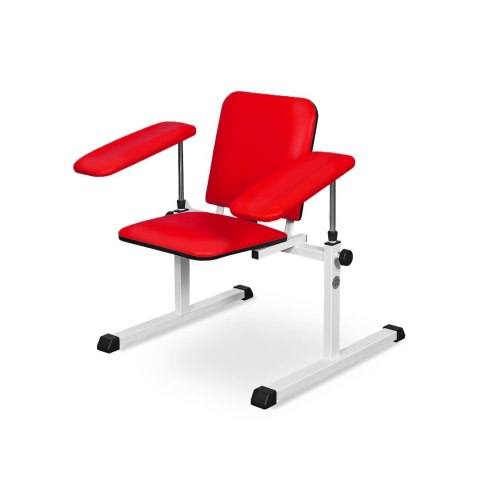 UBM ST-02 CZERWONY 11 Fotel do pobierania krwi i iniekcji, z regulacją