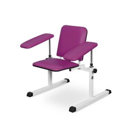 UBM ST-02 FUKSJOWY 19 Fotel do pobierania krwi i iniekcji, z regulacją