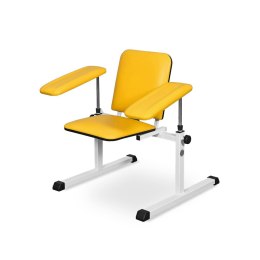 UBM ST-02 ŻÓŁTY 14 Fotel do pobierania krwi, regulowane oparcie i podłokietniki