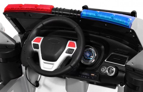 Auto SUV Policja na akumulator dla dzieci + Syreny + Światła + Megafon + Pilot