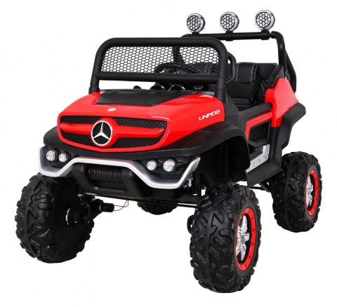 Mercedes Benz Unimog dla dzieci Terenowy Czerwony + Napęd 4x4 + Pilot