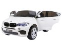 BMW X6M XXL dla 2 dzieci Biały SUV + Pilot + Ekoskóra