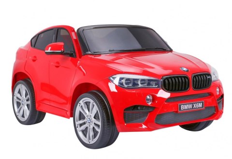BMW X6M XXL dla 2 dzieci Czerwony SUV + Pilot + Ekoskóra